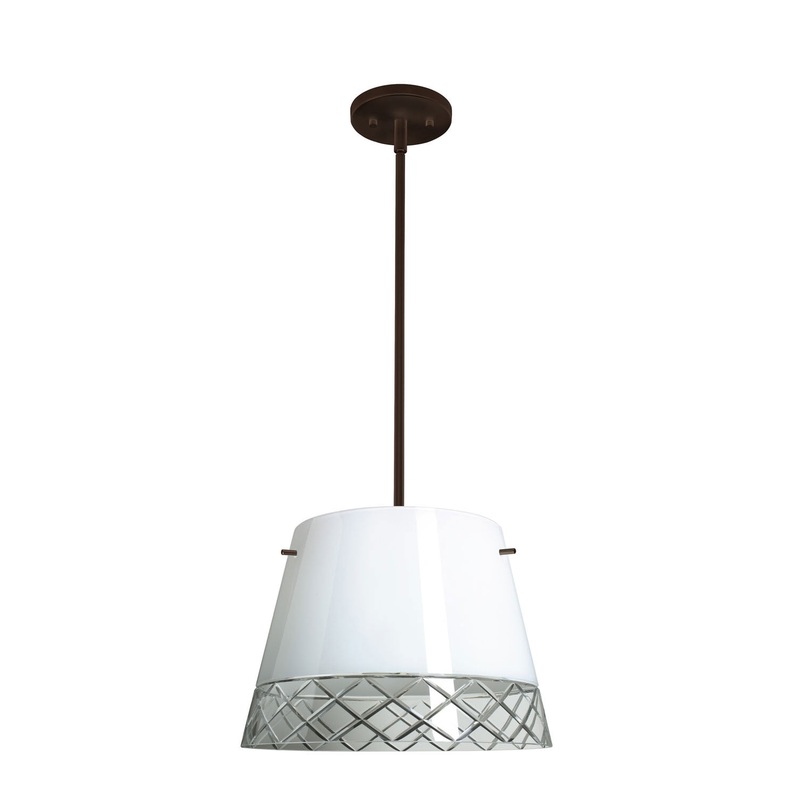 Besa 1KT-4340WC-BR Amelia Three Light Pendant Bronze (Discontinued)