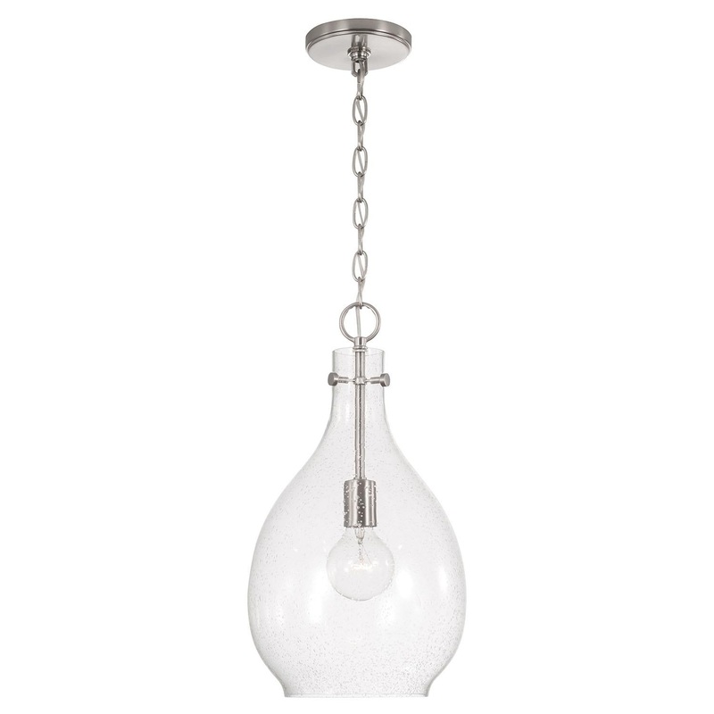 Capital Lighting 349011BN Brentwood 1 Light Pendant Brushed Nickel