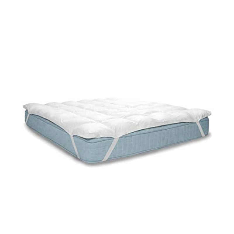 DREAMIN’101 – Topper Singolo 80×190 cm in Piuma Traspirante, Correttore Coprimaterasso 4 Stagioni con Angoli Elastici – Topper Materasso Alto 6/8 cm Fresco e Morbido per Miglior Confort Notturno