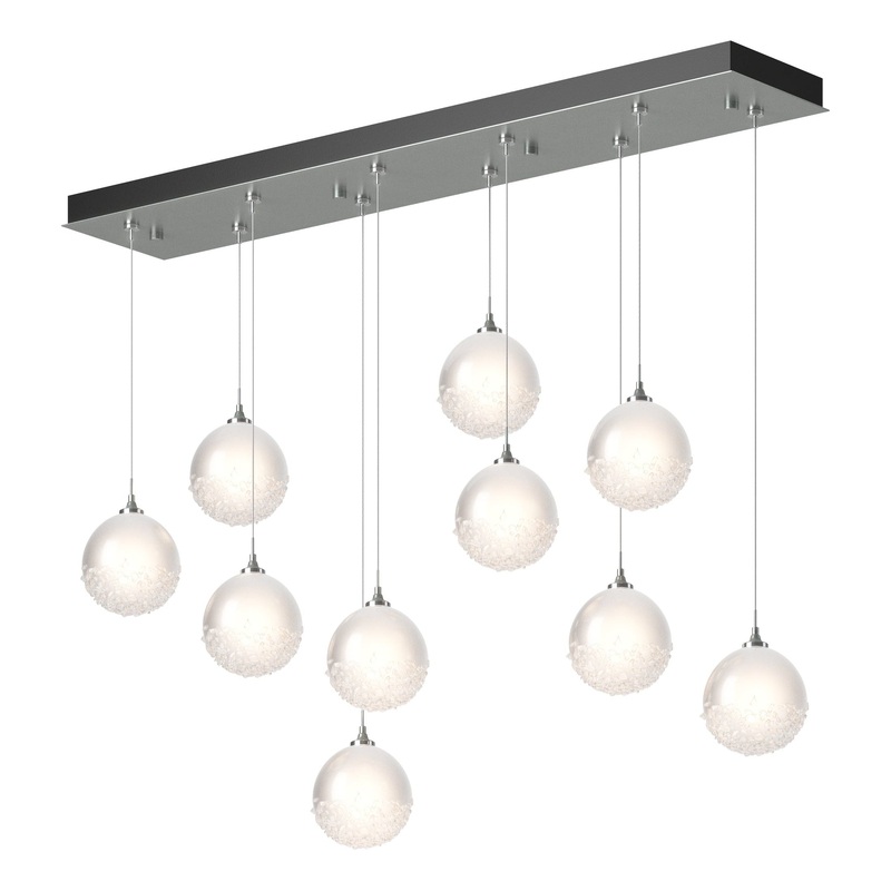 Fritz Globe 10-Light Pendant Vintage Platinum