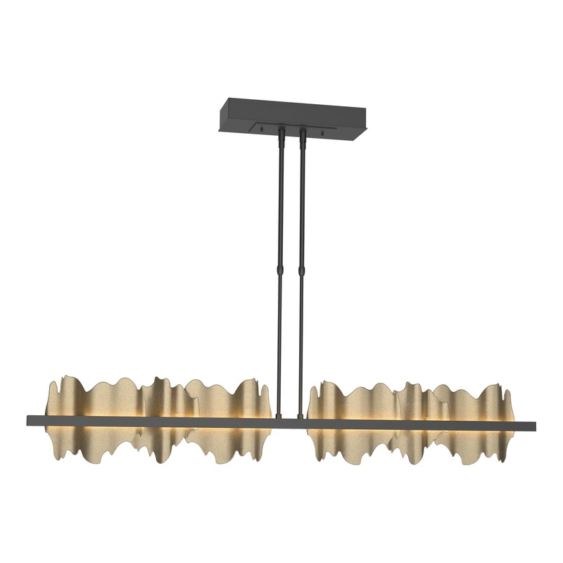 Hildene Large LED Pendant Black Soft Gold