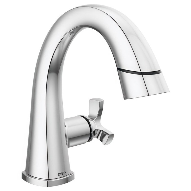 Lavatory Faucet Stryke 1 Cross ADA WaterSense Lumicoat Chrome Pull Down 1.2 Gallons per Minute