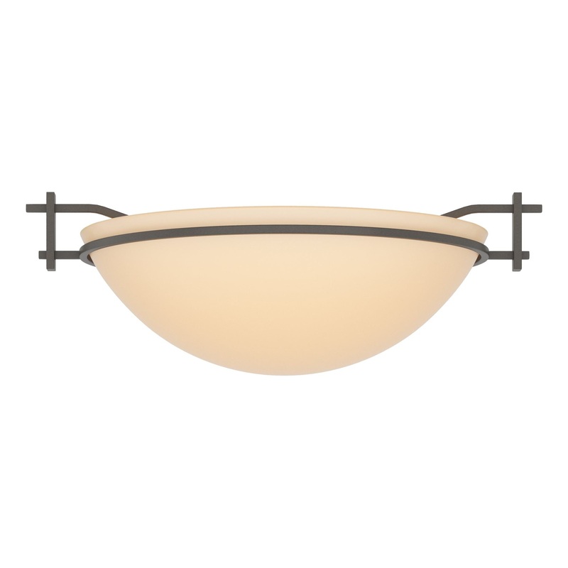 Moonband Semi-Flush Dark Smoke Sand Glass (SS)
