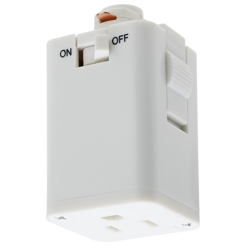 Outlet Track Adapter in White Finish by Nuvo Lighting