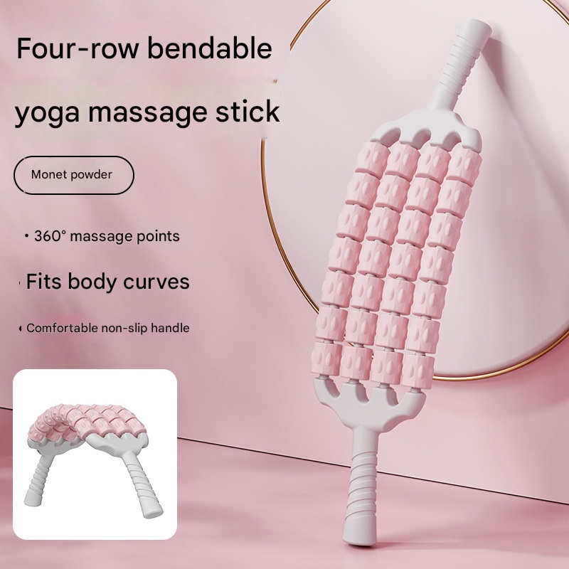 Pink Four-Row Bendable Massage Roller – Muscle Relaxation and Sensory Integration Training for Children