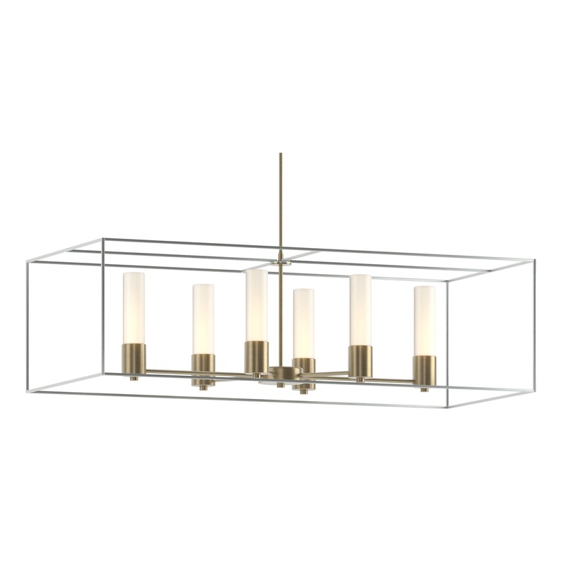 Portico Pendant Soft Gold Vintage Platinum Opal Glass (GG)