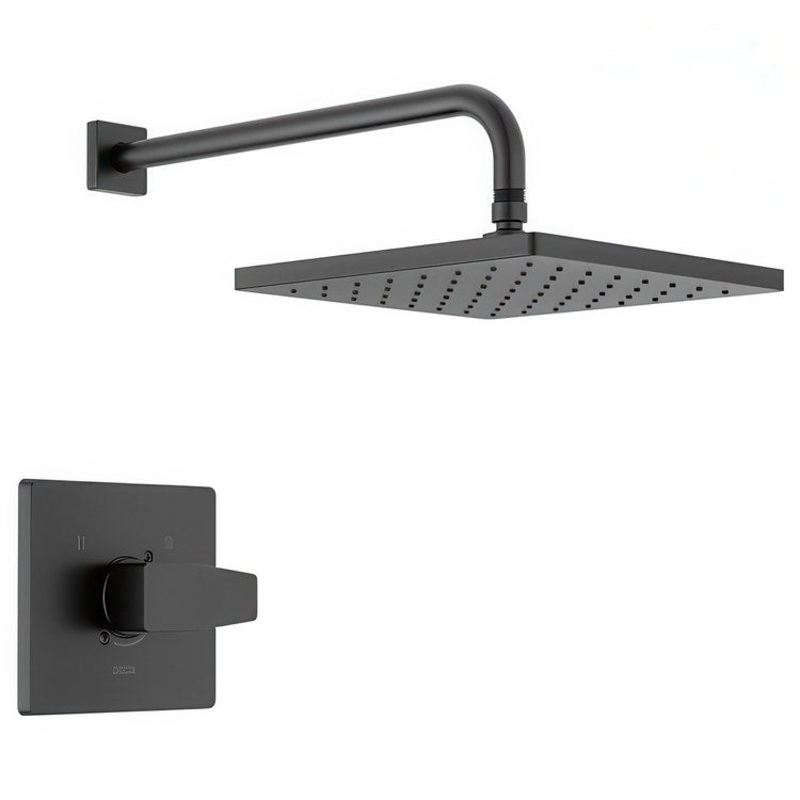 Shower Trim Modern 14 Series Monitor 1 Lever Matte Black WaterSense ADA 1.75 Gallons per Minute
