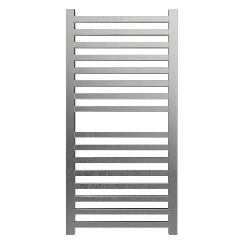 Towel Warmer Quadro 16 Square Bar Hardwire 751 BTU 21 x 42 Inch Brushed Stainless 304 Stainless Steel