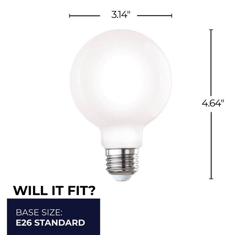 7.60Watt G25 Milky, 800  Lumens, E26 base, 120 Volt Light Bulb by Bulbrite