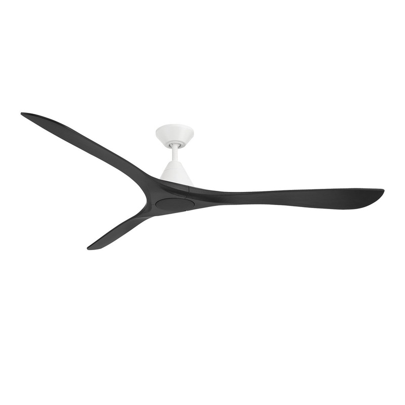 72″Ceiling Fan from the Carve Collection in Matte White/Matte Black Finish by Modern Forms Fans