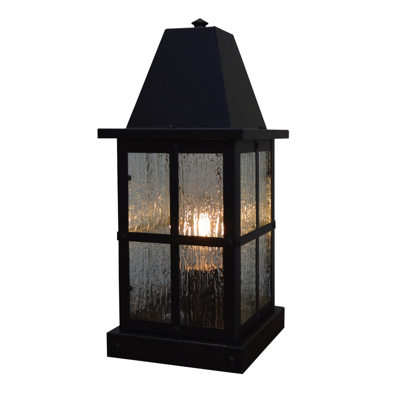 Arroyo HC-6RM-BK Hartford One Light Column Mount Satin Black