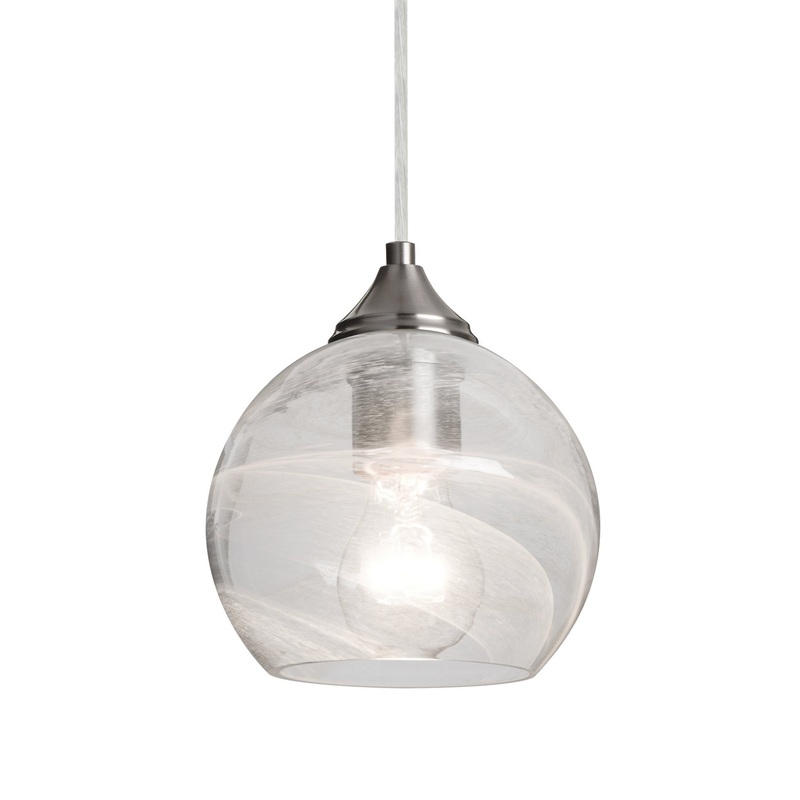Besa 1JT-JILLYCL-SN Jilly One Light Pendant Satin Nickel