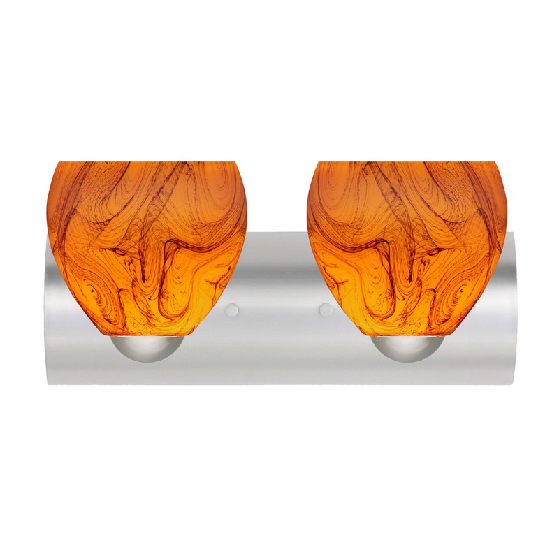 Besa 2WZ-4122HB-LED-SN Bolla Two Light Wall Sconce Satin Nickel