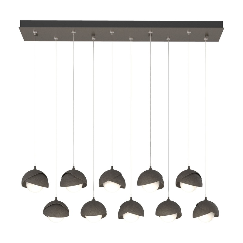 Brooklyn 10-Light Double Shade Pendant Dark Smoke Dark Smoke