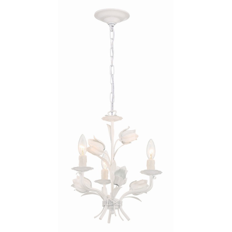 Crystorama 4813-WW Southport Three Light Mini Chandelier Wet White
