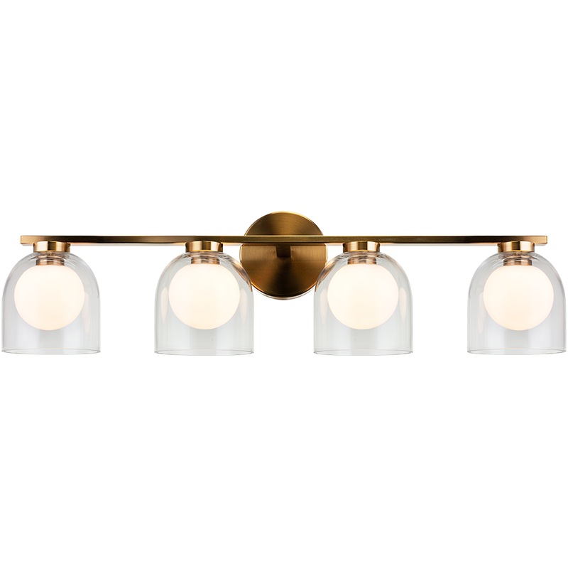 Derbishone 4-Light Wall Sconce Aged Gold Brass