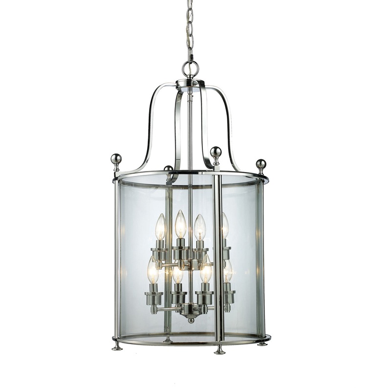 Eight Light Pendant from the Wyndham Collection in Chrome Finish by Z-Lite
