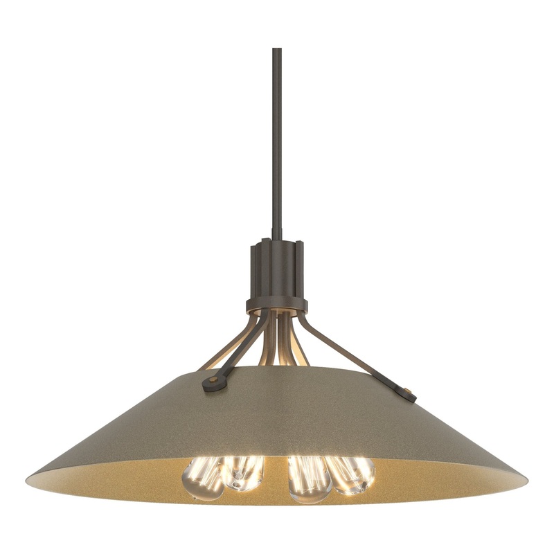 Henry Pendant Dark Smoke Soft Gold