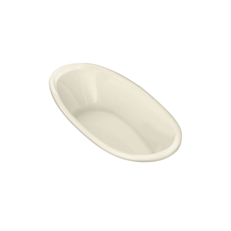 MAAX 106167-097-004 Saturna 6036 Acrylic Drop-in End Drain Combined Whirlpool & Aeroeffect Bathtub in Bone