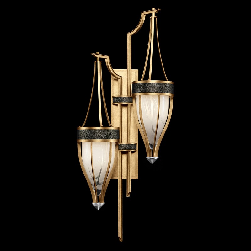 Mirage 41.5″H Sconce Gold Leaf/Nickel/Black Knight