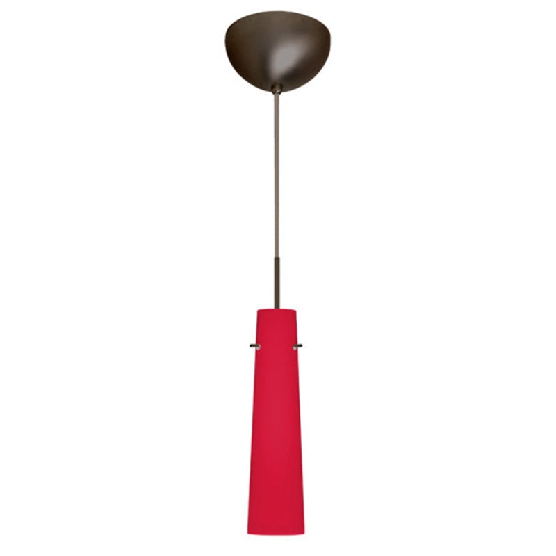 One Light Pendant from the Camino Collection in Bronze Finish by Besa