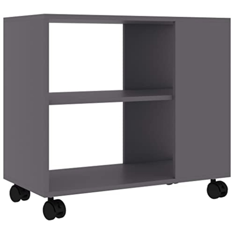 vidaXL Tavolino Grigio 70x35x55 cm in Legno Multistrato