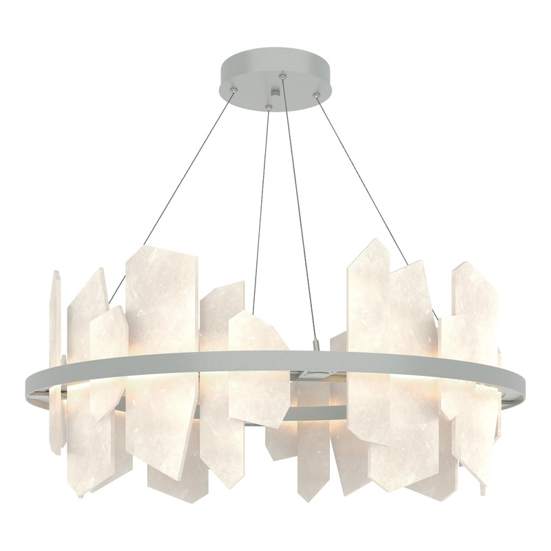 Volterra Circular LED Pendant Vintage Platinum