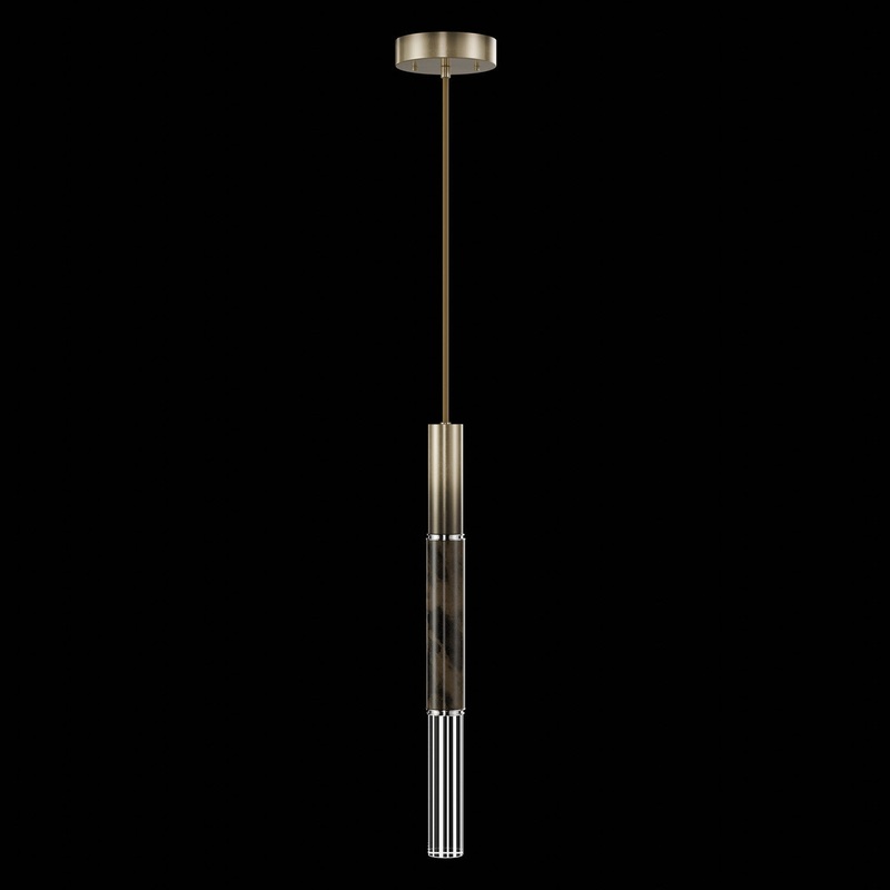 Antonia 6.5″W Round Pendant Ombre Bronze/Nickel/Charcoal