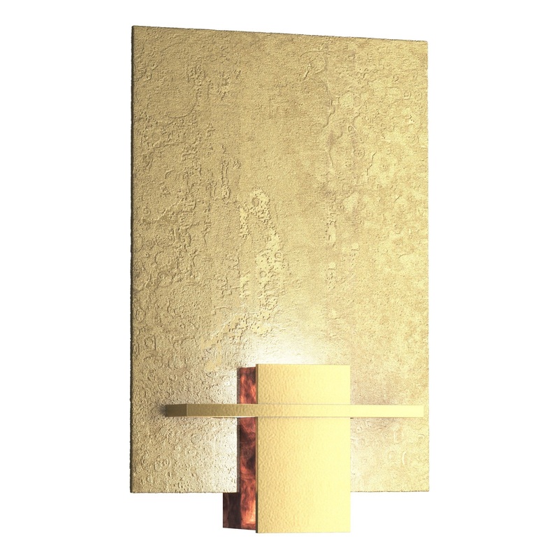 Aperture Sconce Modern Brass Topaz Glass (ZB)