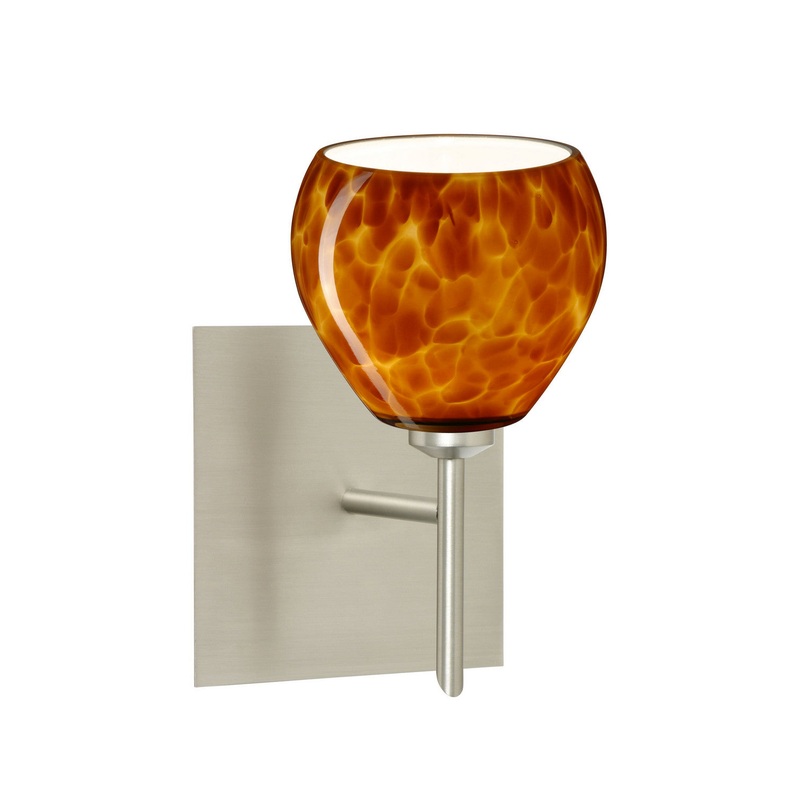 Besa 1SW-560518-SN-SQ Tay Tay One Light Wall Sconce Satin Nickel (Discontinued)