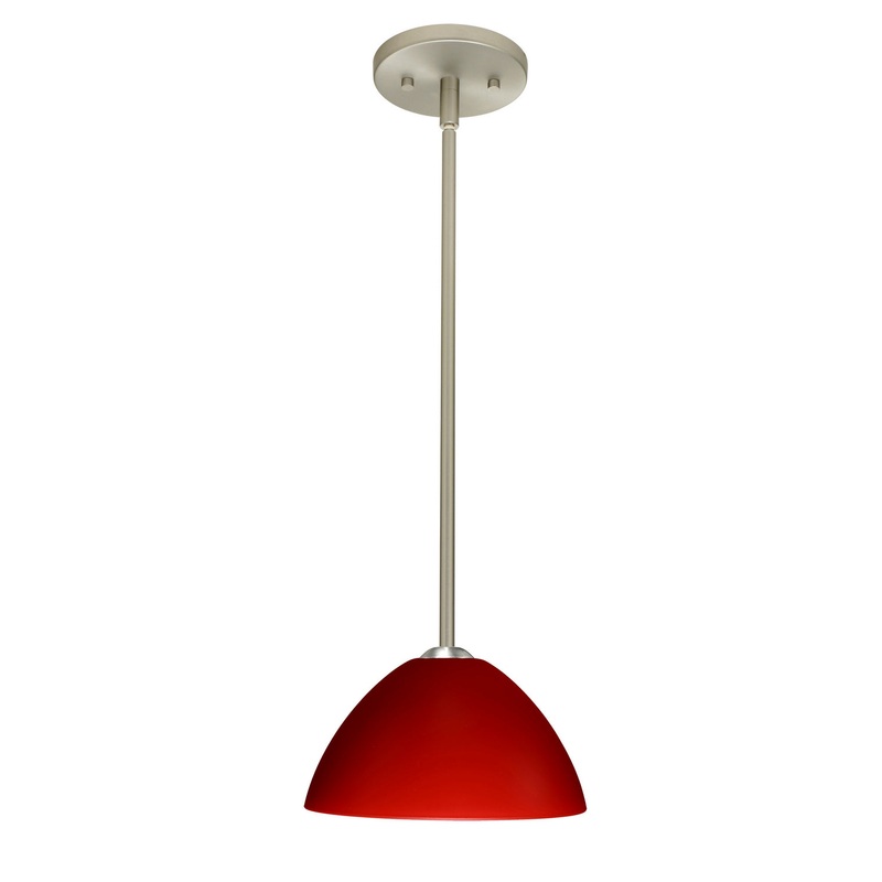 Besa 1TT-420131-LED-SN Tessa One Light Pendant Satin Nickel
