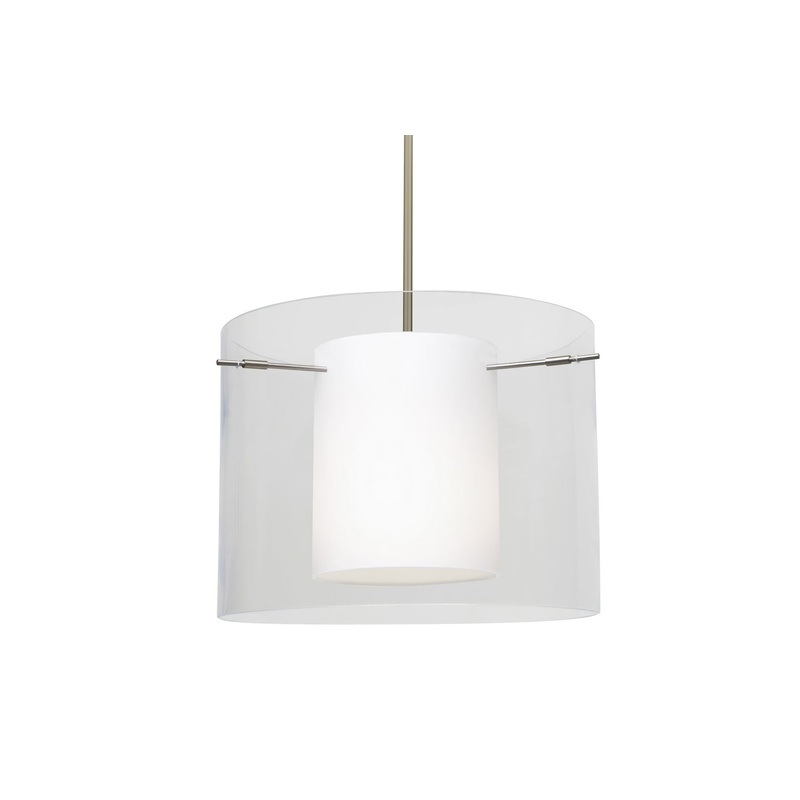 Besa 1TT-C00707-LED-SN Pahu One Light Pendant Satin Nickel