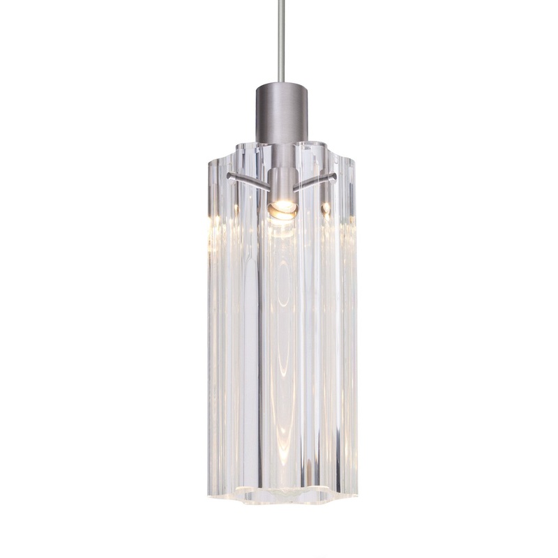 Besa 1XT-ICE7CL-SN Besa Ice 7 Pendant One Light Pendant Black