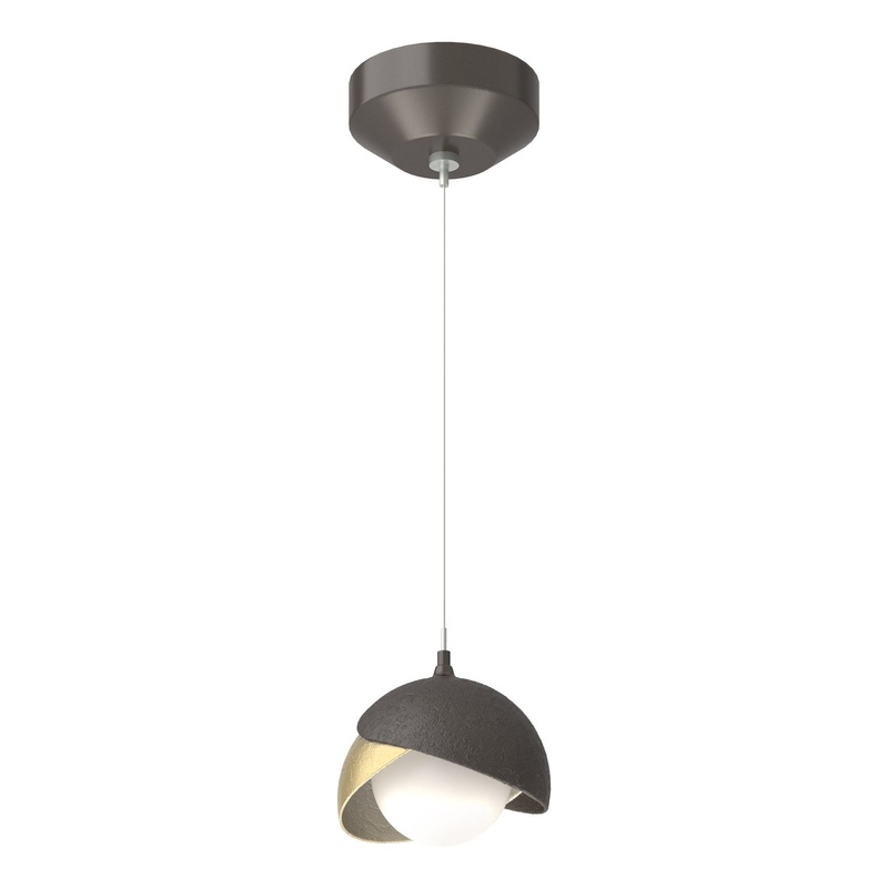 Brooklyn Double Shade Low Voltage Mini Pendant Oil Rubbed Bronze Modern Brass