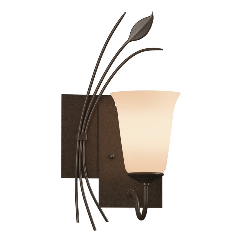 Forged Leaf Sconce Bronze Left