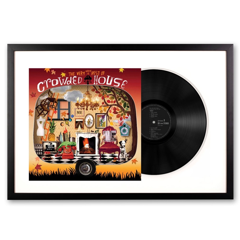 Framed Crowded House the Very Very Best of Crowed House – Double Vinyl Album Art