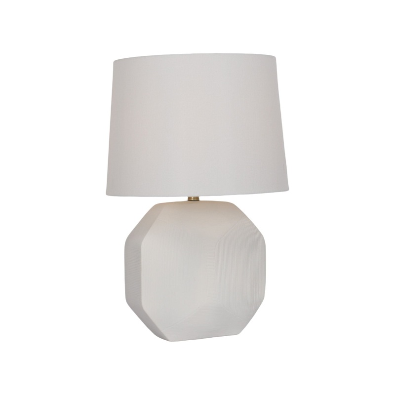 Gio 25″H Textured Ceramic Table Lamp White