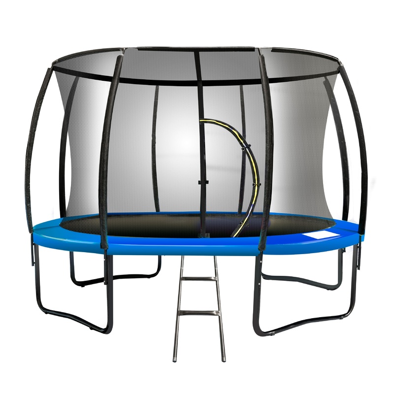 Kahuna 10ft Trampoline Free Ladder Spring Mat Net Safety Pad Cover Round Enclosure Blue