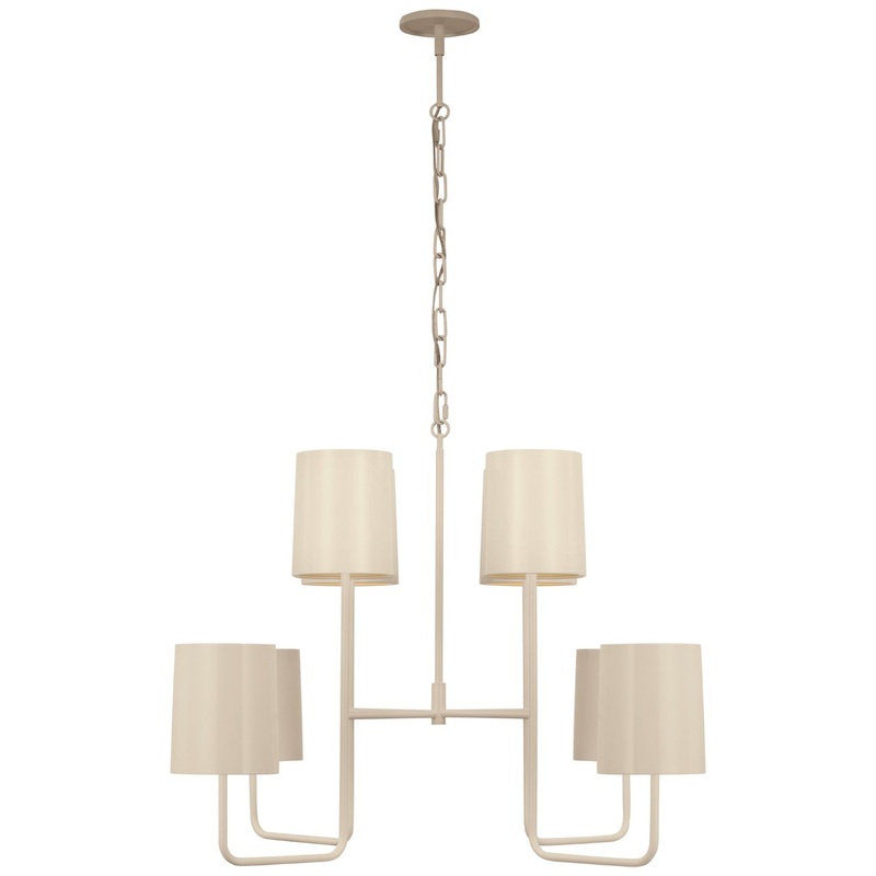 LED Chandelier from the Go Lightly Collection in China White Finish by Visual Comfort Signature