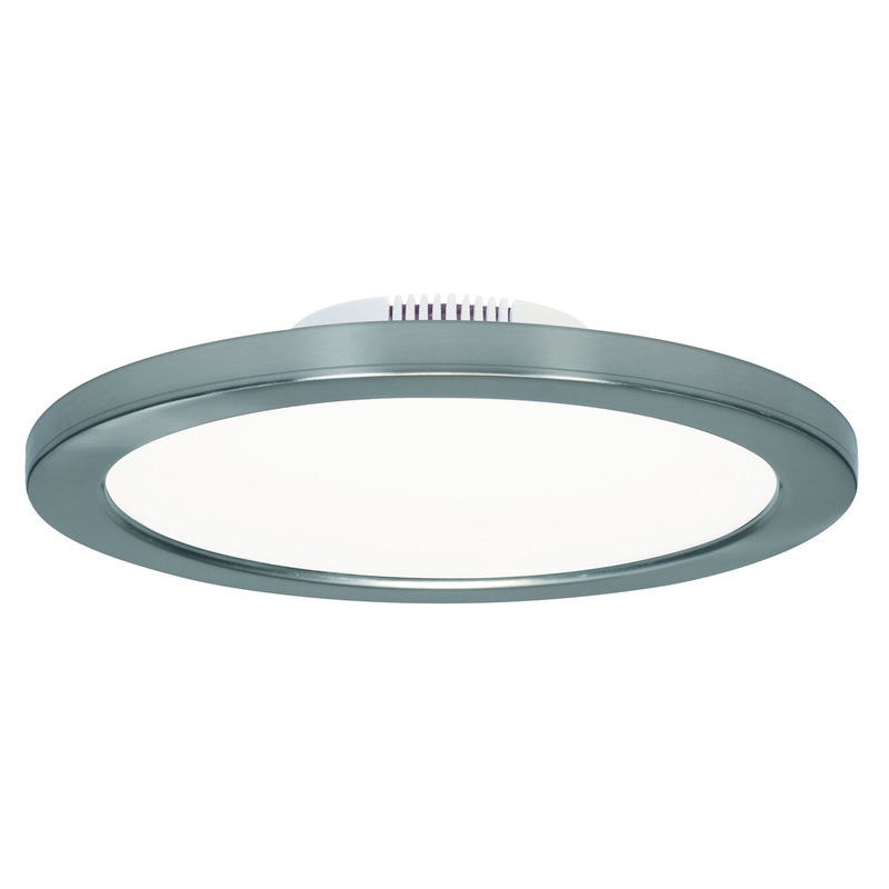 LED Flush Mount in Polished Nickel Finish by Satco
