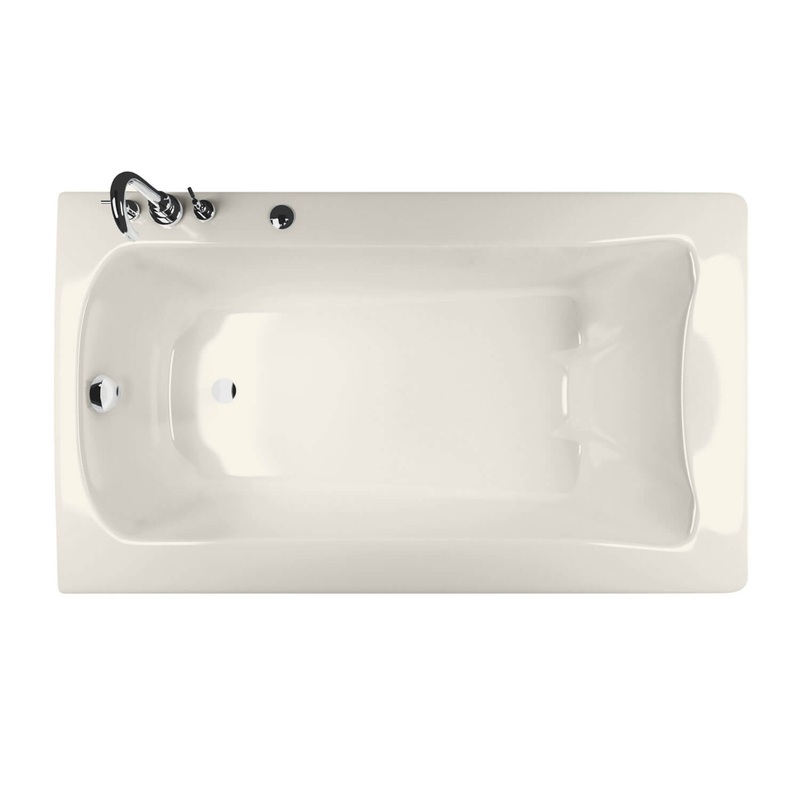 MAAX 105310-R-000-007 Release 6032 Acrylic Drop-in Right-Hand Drain Bathtub in Biscuit