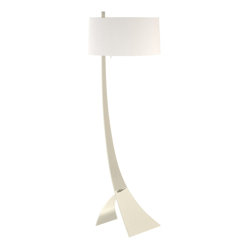 Stasis Floor Lamp Sterling Natural Anna Shade (SF)