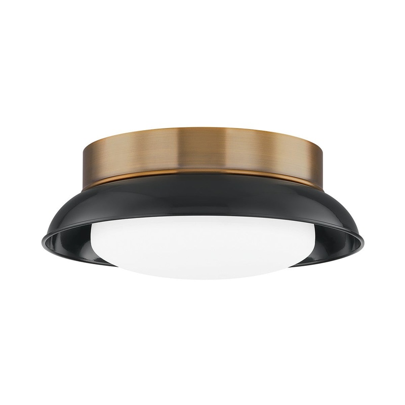 Two Light Flush Mount from the Arnie Collection in Patina Brass Finish by Troy Lighting