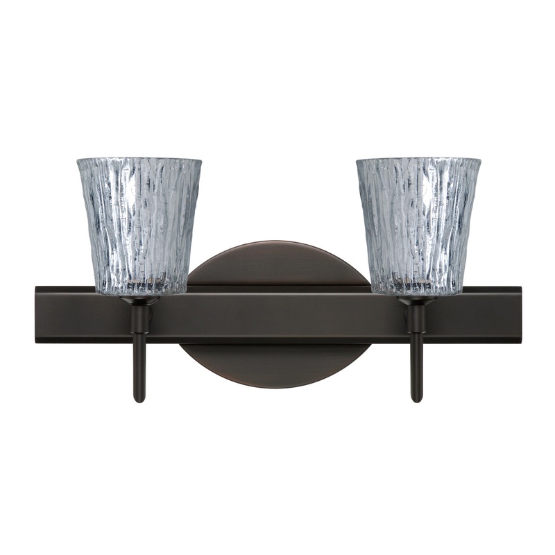 Two Light Wall Sconce from the Nico Collection in Bronze Finish by Besa