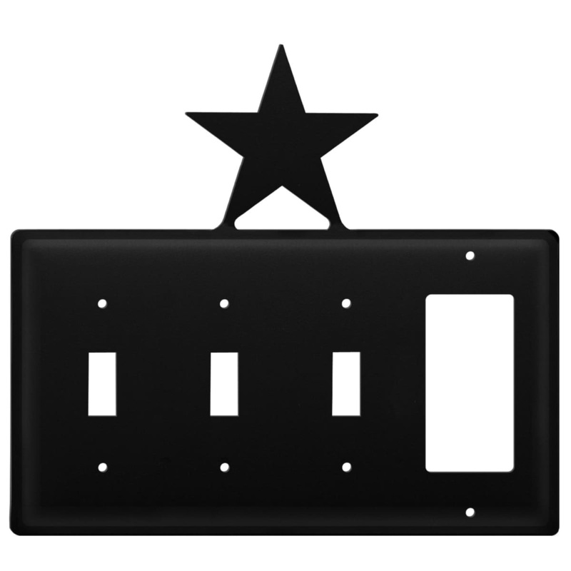 Village Wrought Iron ESSSG-45 Quad Star Triple Switch & Single GFI
