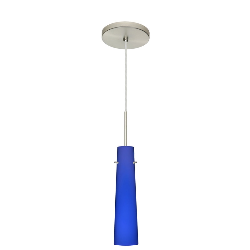 Besa 1BT-5674CM-HAL-SN Camino One Light Pendant Satin Nickel