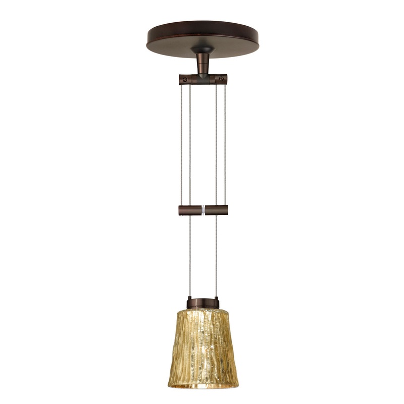 Besa 1XA-5125GF-BR Nico One Light Pendant Bronze