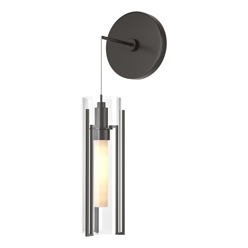 Exos Glass Mini Low Voltage Sconce Oil Rubbed Bronze Clear Glass (ZM)