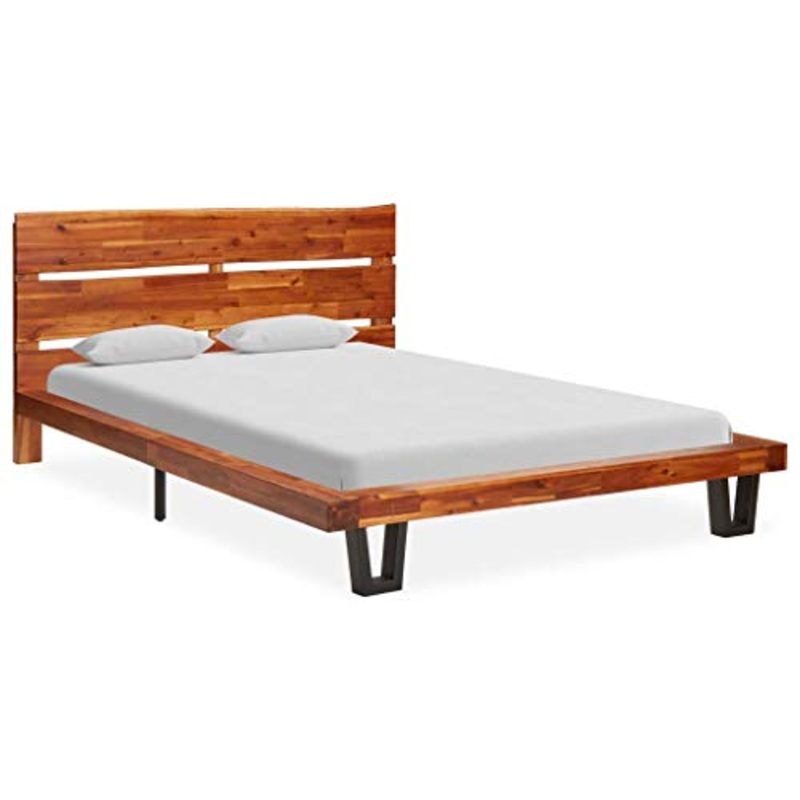 FAMIROSA Giroletto con Bordi Vivi in Legno Massello di Acacia 120 cm