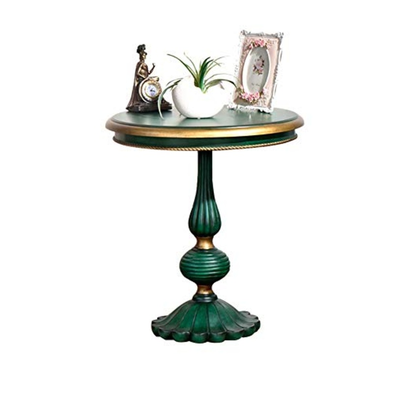 H-Comodini Camera Tavolino Laterale Piccolo Tavolino Americano in Massello Laterale Corner Corner Sofa Fianco del Mobile Retro Balcone Appartamento Piccolo Tavola Rotonda